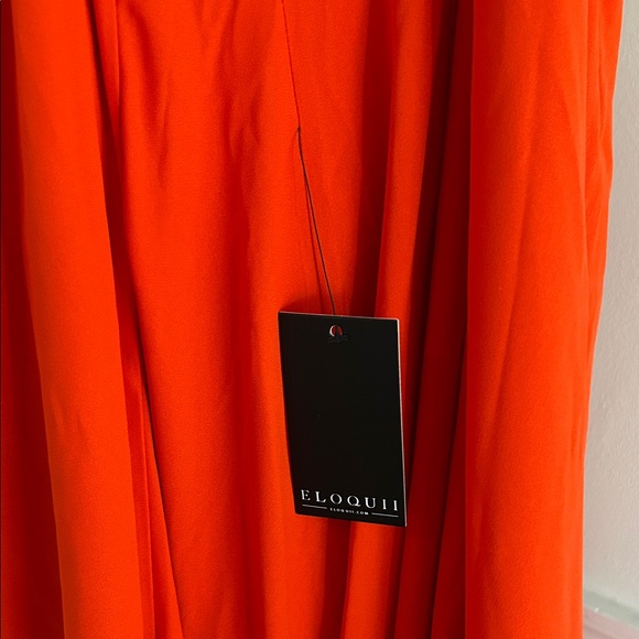 Eloquii Vibrant Orange One Shoulder Dress - Picture 6 of 7